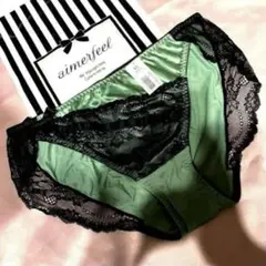 エメフィール　サテン プレーンショーツ　グリーン　LL 緑　完売　レア