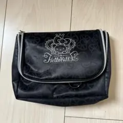 Hello kittyハローキティ トラベルポーチ 黒