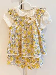 花柄フリルロンパース（95cm以下）　ワンピース