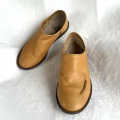 08Mab キャメル 本革レザー スリッポン サイズ24cm