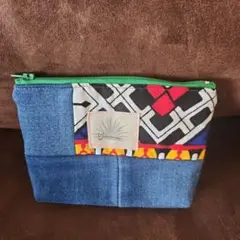 デニムリメイクポーチ　ハンドメイド