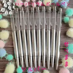 【シルバー】ハーバリウムボールペン【シルバー】10本セット　ジュエル付★