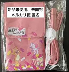 トムとジェリー　スマホ ショルダー バッグ pink ピンクのサムネイル