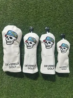 新品未使用DEVEREUXGOLFデヴァローゴルフヘッドカバー4点セットホワイト