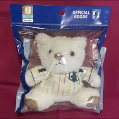 サッカー日本代表 アウェイ ベアぬいぐるみ ユニフォーム型クッション