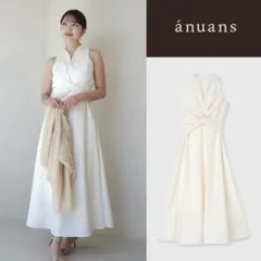 anuans ツイストデザイン ノースリーブワンピース サックス | Mercari