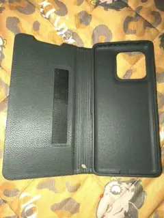 ブラック 手帳型ケース カードポケット付き