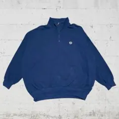 美品 ケボズ Keboz ネイビー ハーフジップ スウェット オーバーサイズ