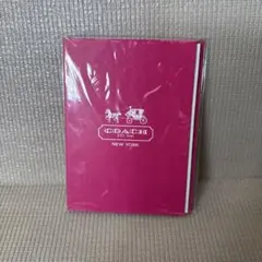美品　COACH ミニノートブック ピンク　メモ帳