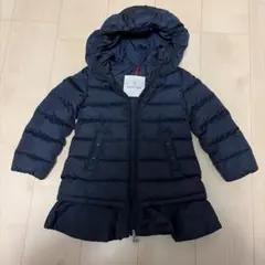 MONCLER フード付きダウンコート ネイビー　100