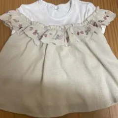 90 ママラク　バースデイ　半袖　フルーツ　Tシャツ　オフショル