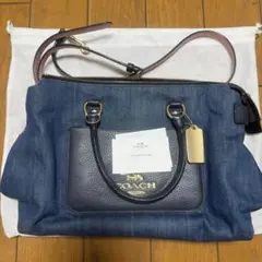 美品✨COACHコーチ 2WAYショルダーバッグ デニム プレーリーサッチェル 良品 COACH 2way デニム shoulder プレーリーサッチェル - メルカリ