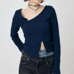 moussy マウジー ボタンスイッチリブトップのサムネイル