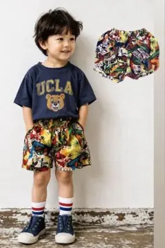 最終日8/23 極美品 キッズヴィンテージ 総柄 ショートパンツ vintage