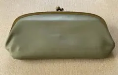 ハンドメイド　牛革　親子がま口長財布