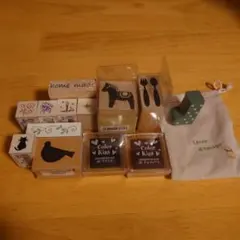 スタンプ11個、未使用インク2個