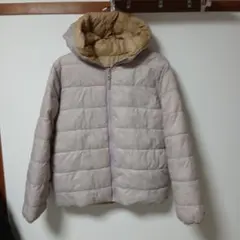 女児リバーシブルフード付きダウンコート