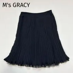 【エムズグレイシー】プリーツミニスカート　L　日本製　チュール　フェミニン