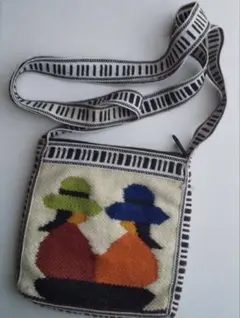 vintage ヴィンテージ レトロ ニット ショルダーバッグ サコッシュのサムネイル