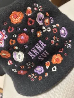 ANNA SUI 花柄刺繍 バケットハット M-Sサイズ