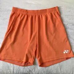 美品✨㉗ YONEX ハーフパンツ／ベリークール／ユニ S／ネオン オレンジ