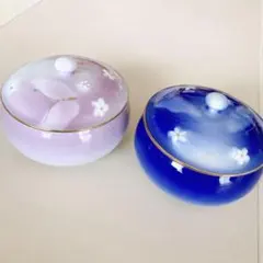 有田焼　蓋付き小鉢　セット　錦松梅　西峰　蝶々