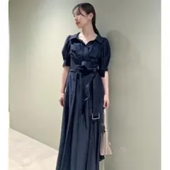 【新品タグ付き】snidel カシュクールシャツワンピース