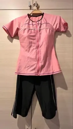 フィットネス　レディース 水着上下セット ゴーグル キャップ付 Lのサムネイル