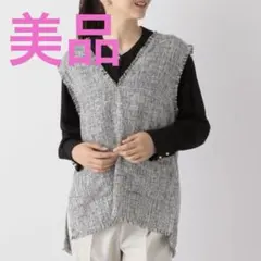 美品 グローバルワーク さらさらフリンジベスト/962807 オケージョン