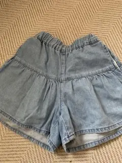 GU デニムフレアショートパンツ 120