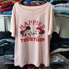 00sヴィンテージМディズニー中国製ミッキーミニーtシャツUSA直輸入メンズ