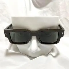 スクエアサングラス ブラウンフレーム ブラックレンズ 韓国系 モード UV 個性