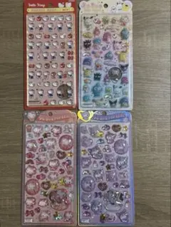 ボンボンドロップシールミニ うるちゅるサンリオベビー キティ クロミ 4枚セット