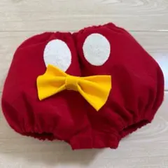 赤いフリースおむつカバー