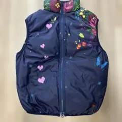 【ボヘミアンズ】BOHEMIANS ガーデン柄ダウンベスト　リバーシブル