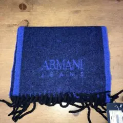 未使用　アルマーニジーンズ マフラー 934098 ブラック/ブルー