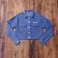 イング ロゴ刺繍ショート丈デニムジャケット レディース M ブルー FR428