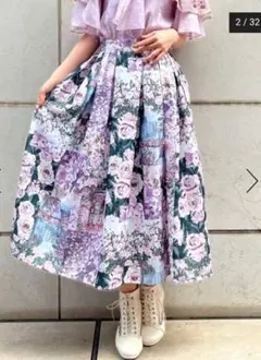 axes femme ロングスカート ピンク