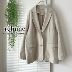 【2025SS】relume コットンリネンシングルジャケット ベージュのサムネイル
