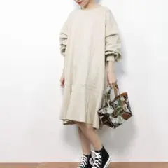 ◆ KBF ケービーエフ オーバーサイズ ペプラム ワンピース ONE