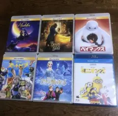 未使用】ディズニー プリンセス・6セット(正規ケース+Blu-rayのみ