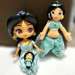 ディズニー　アラジン　ジャスミン人形　キーホルダー　セット