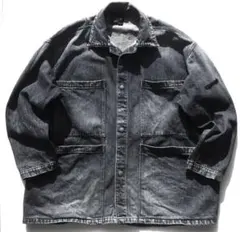 Woolrich 襟レザー ブラックデニム ウールリッチ BLACK USA製 - メルカリ
