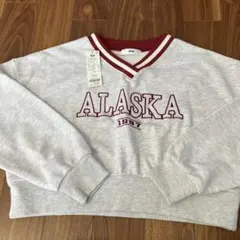 WEGO Ｖネックラインリブショートスウェット