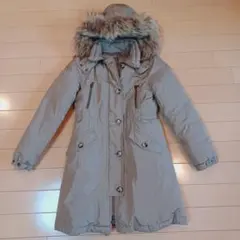 MICHAEL KORS フード付きダウンジャケット 4 カーキベージュ