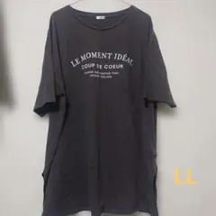 ci fleur ロゴプリントチュニック Tシャツ チャコールグレーのサムネイル