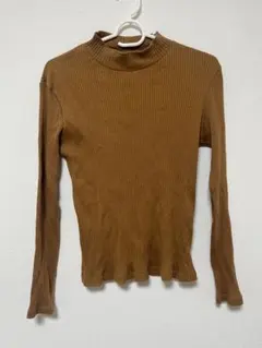 リブ編み長袖ハイネック ユニクロ M