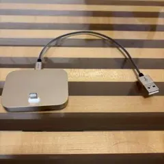 アップル純正　iPhone Lightning Dock ゴールド　ケーブル付き