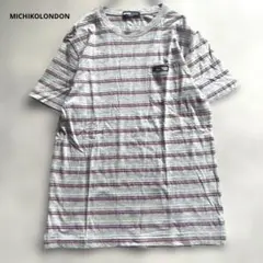 MICHIKO LONDON 半袖 ボーダー Tシャツ ポケット付きのサムネイル