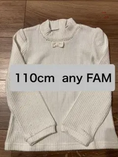 any FAM ホワイト 長袖カットソー 110